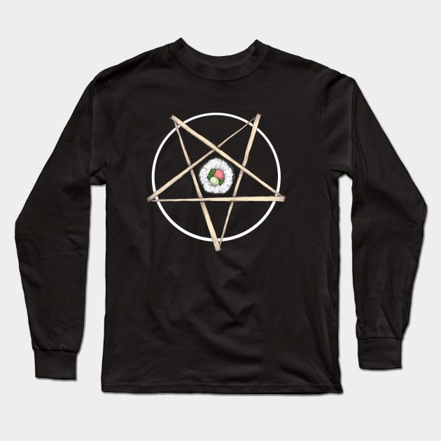 Sushi Pentagram Long Sleeve T-Shirt by LVBart